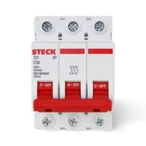 Disjuntor Din Tripolar Curva C 50A Steck