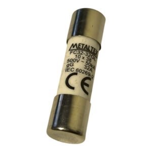 Kit 10 Fusíveis Cilíndricos 32A- Modelo 10x38mm Metaltex