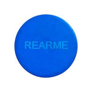 Kit 10 Botao Faceado Comando Azul Giovenzana Rearme