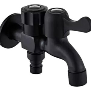 Torneira Dupla Tanque Jardim Metal Preto Fosco DC-TF-6702P
