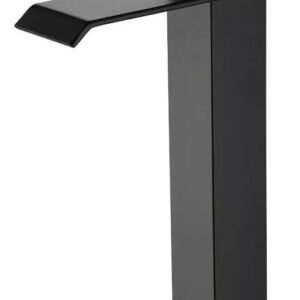 Torneira Banheiro Monocomando Cascata Preta Bica Alta